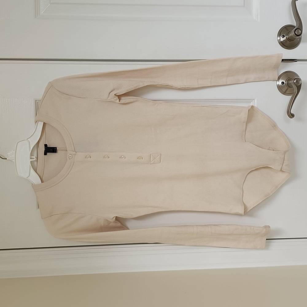 Jcrew Cream long sleve bodysuite